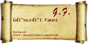 Gönczöl Fanni névjegykártya